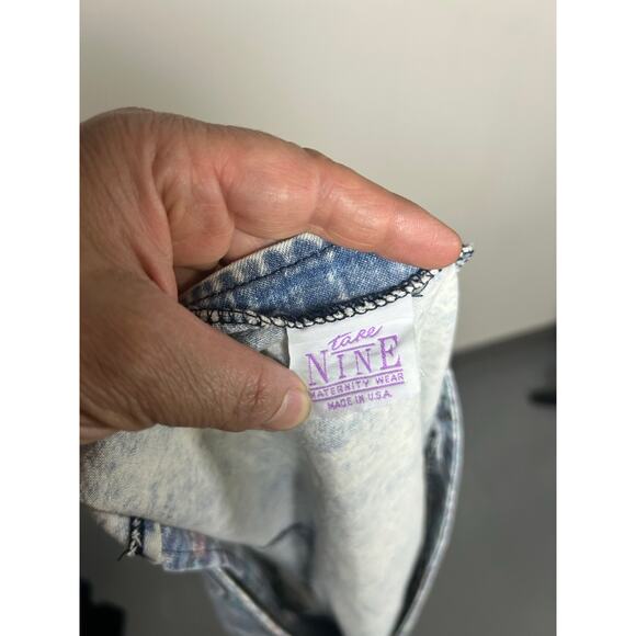 VNT Take Nine Maternity Wear Tabatha style denim floral vest Size L Womens Blue - Picture 6 of 12